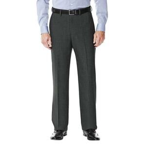 Haggar Men's Gray Suit Pants Premium Stretch Flat Front Size 42x29